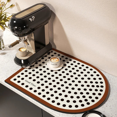 Coffee Machine Mat Waterproof Kitchen Dish Drying Mats Absorbent Drain Pad Non-slip Quick Dry Tableware Faucet Rug Dinnerware