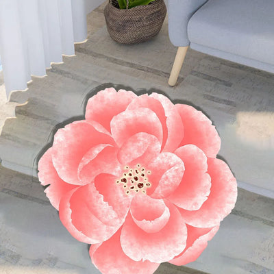 40x40cm Small Flower Shaped Carpets Lotus Floor Mat For Living Room Sofa Mat Bathroom Water Absorbing Anti-skid Rugs