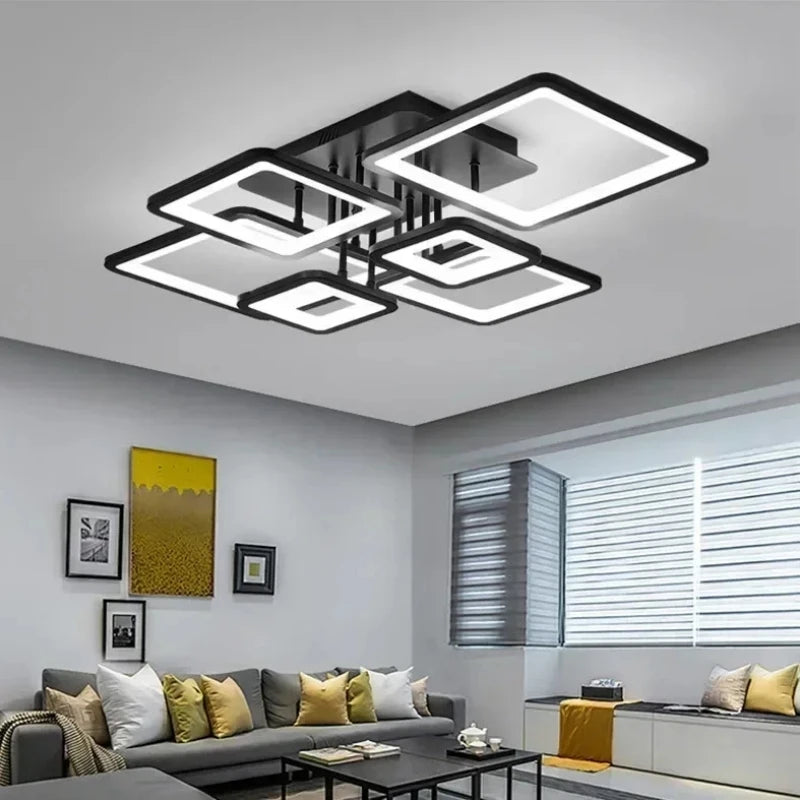 Modern LED Ceiling Lamp Nordic Modest Chandelier Living Study Room Bedroom Dining Room Indoor Home Decor Lustre Light Fixtures