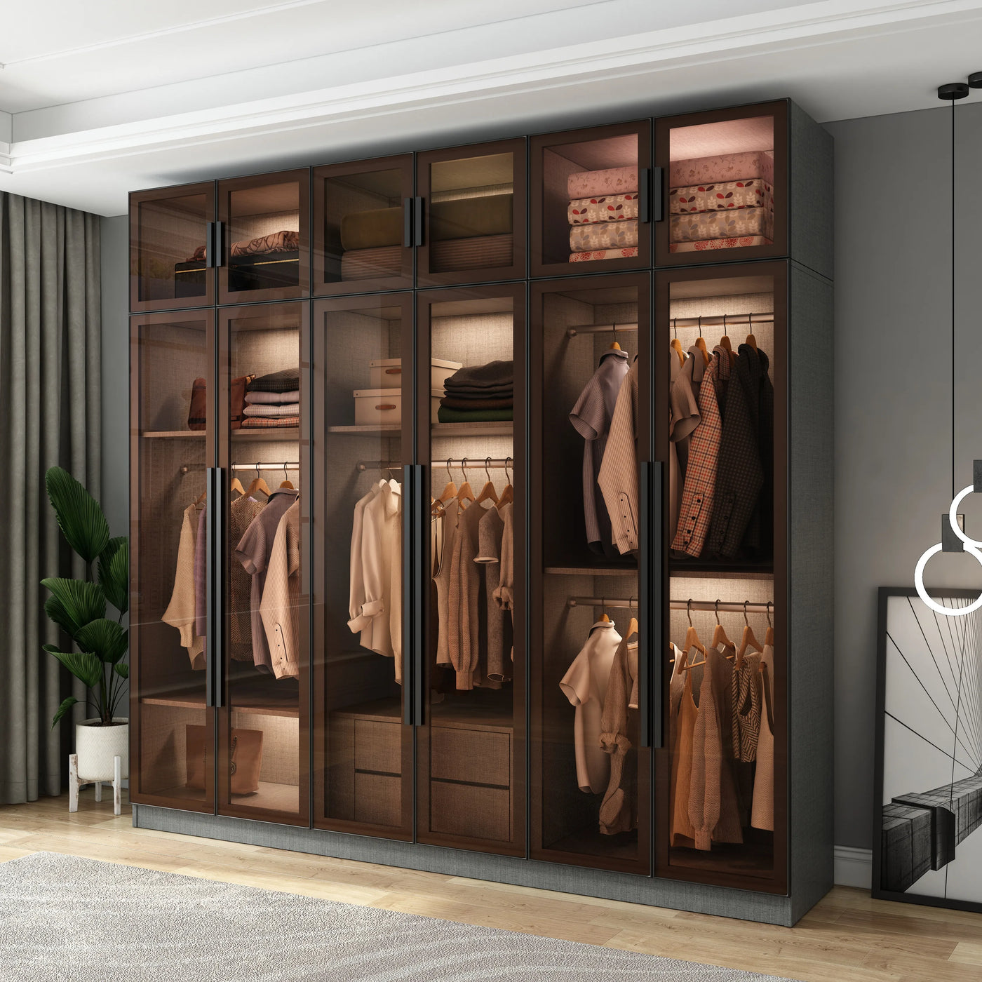 Design Living Room Closet Storage Box Indoor Black Hotel Indoor Display Cabinet Creative Wood Meuble Chambre Furniture Bedroom