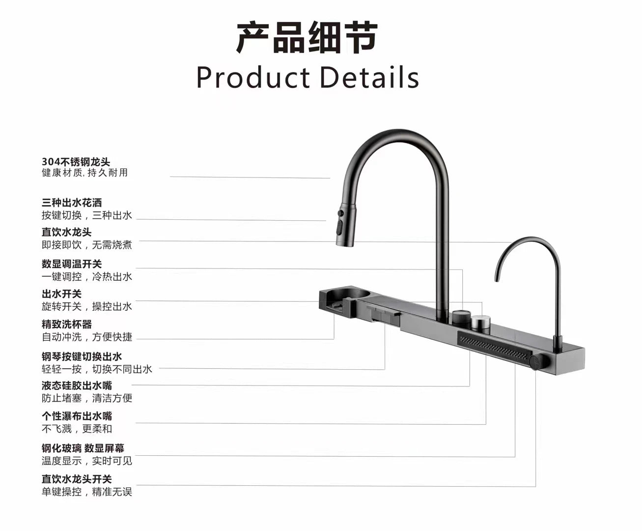 2023 new desi kitchen sink stainless steel,kitchen sink strainer,kitchen faucet accessories with digital display kitchen faucet