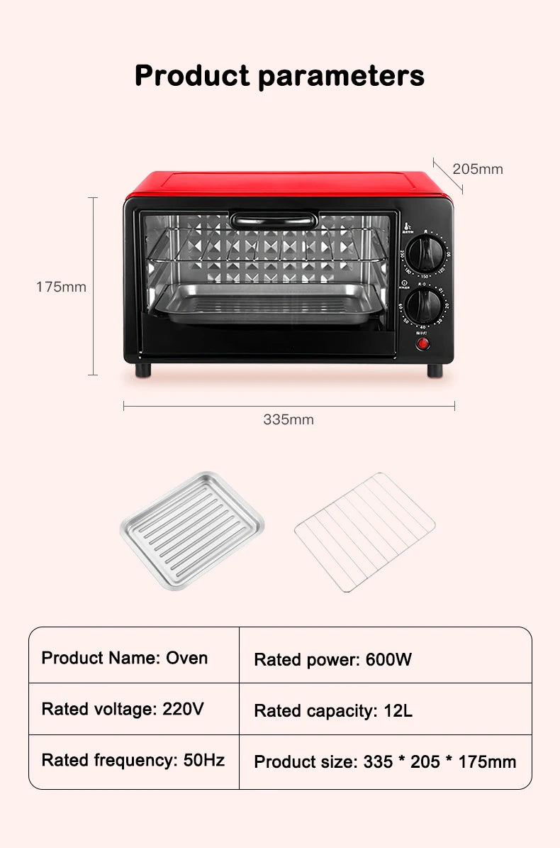 DMWD 22L Household Electric Oven Multifunctional Roaster Timing Baking Oven Grill Cake Pizza Breakfast Baking Machine 1000W