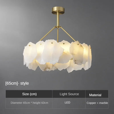 LED Luxury Natural Marble Ceiling Light All Copper Ceiling LED Chinese Living Room Dining Room Light Bedroom Lighting Fixtures