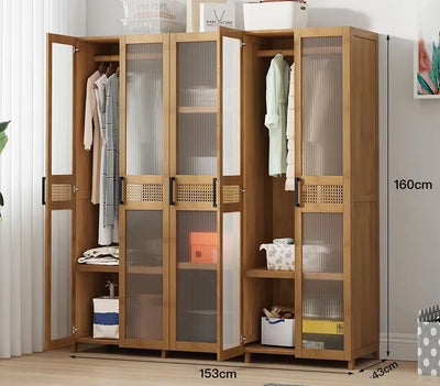 Partitions Cabinet Closet Display Nordic  Storage Modern Luxury Wardrobe Minimalist Bedroom Wooden Szafy Do Sypialni Furniture