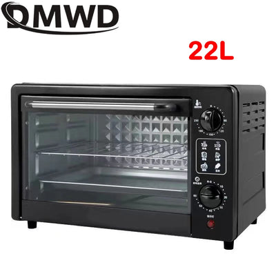 DMWD 22L Household Electric Oven Multifunctional Roaster Timing Baking Oven Grill Cake Pizza Breakfast Baking Machine 1000W