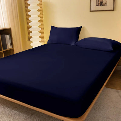 1 piece of solid matte bedsheet, navy blue bedspread for bedroom, bedding (excluding pillowcases)