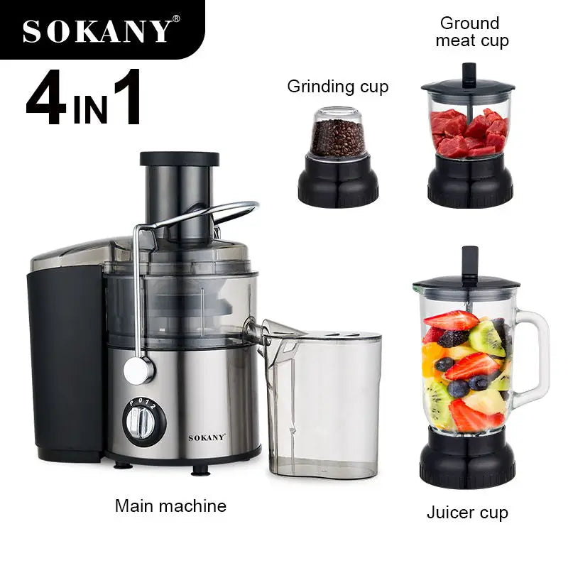 High Quality  4 In 1 Slow Juicers Extractor Machine 800w Strong Motor Blenders And Juicers Machine Orange Juicers