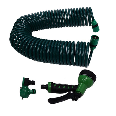 Garden Accessories Coil Garden Water Hose 15m/49.2ft EVA 7 Modes Garden Telescopic Spring Tube for Watering Plants Gardens Lawns