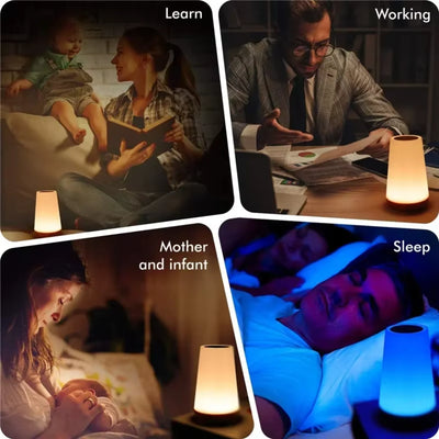 13 Color Changing Night Light RGB Remote Control  Dimmable Lamp Portable Table Bedside Lamps USB Rechargeable Night Lamp