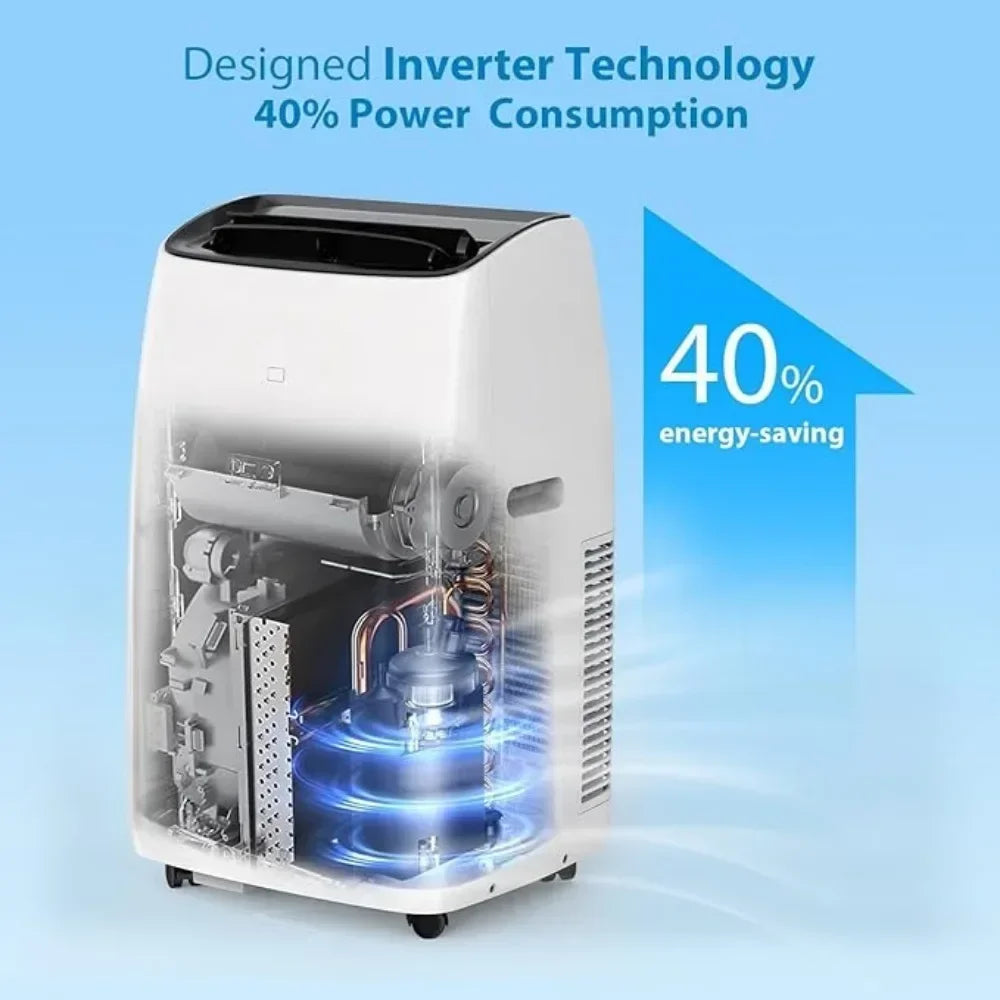 Portable Air Conditioner Smart Inverter AC Units with Remote &  24 Hrs Timer Air Conditioner