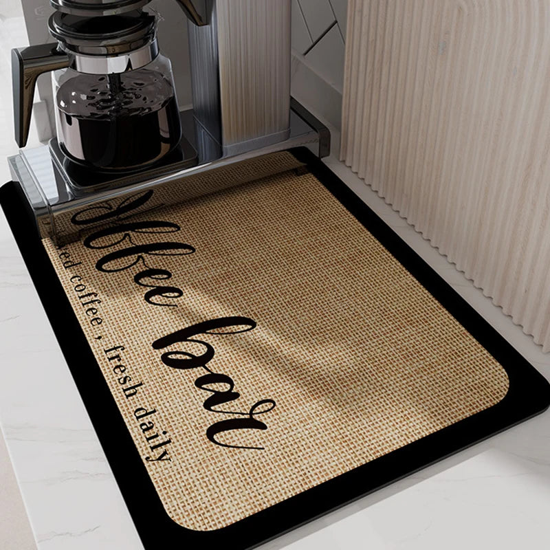 Hot Coffee Machine Rug No Cleaning Antifouling Technology Leather Water Control Cushion Coffee Cup Water Absorbing Pad