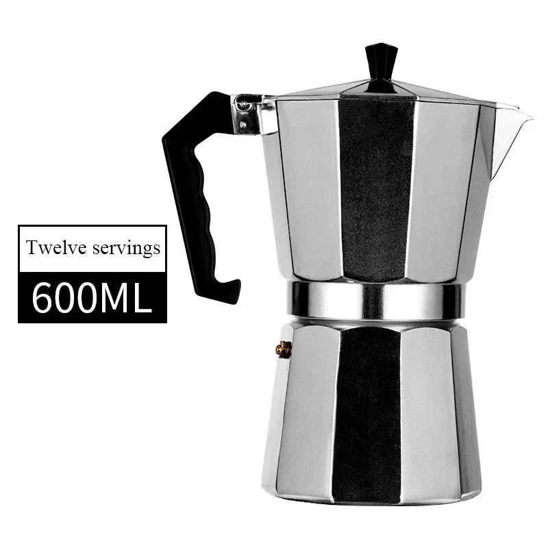 150 300 600 Aluminum Moka Pot with Electric Burner Stove Top Coffee Maker Espresso Percolator Mocha Kettle Heater Home Household