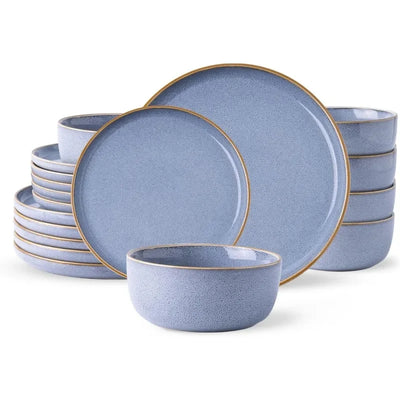 Ceramic Dinnerware Sets for 4, 12 Pieces Stoneware Plates and Bowls Sets, Chip and Scratch Resistant Dishe Set for Dinner,