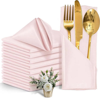 6pcs 30*30cm Satin Table Napkin Square Serving Table Napkins Wedding Party Soft Handkerchief Christmas Home Table Decoration