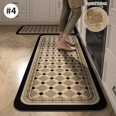 VIKAMA Scandinavian Style Kitchen Floor Mats Long Rugs Entrance Door Mats Modern Bathroom Rugs Washable Balcony Area Rugs