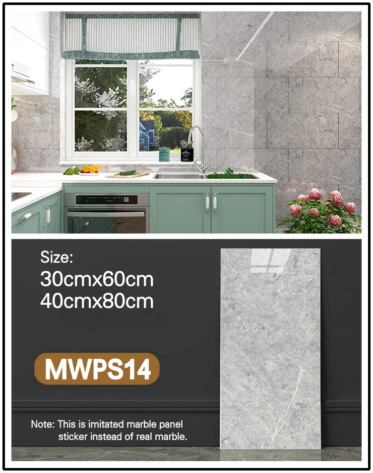 New PVC Simulated Marble Wall Panels Are Waterproof Peeled And Pasted With Ceramic Tiles And the Wall Decoration Is hot  Selling