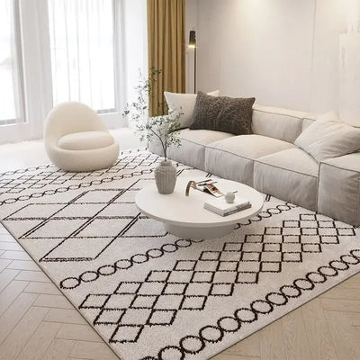 Modern Abstract Art design Living room decoration Furry carpet Nordic style bedroom sofa cloakroom Simple line soft rug bedroom