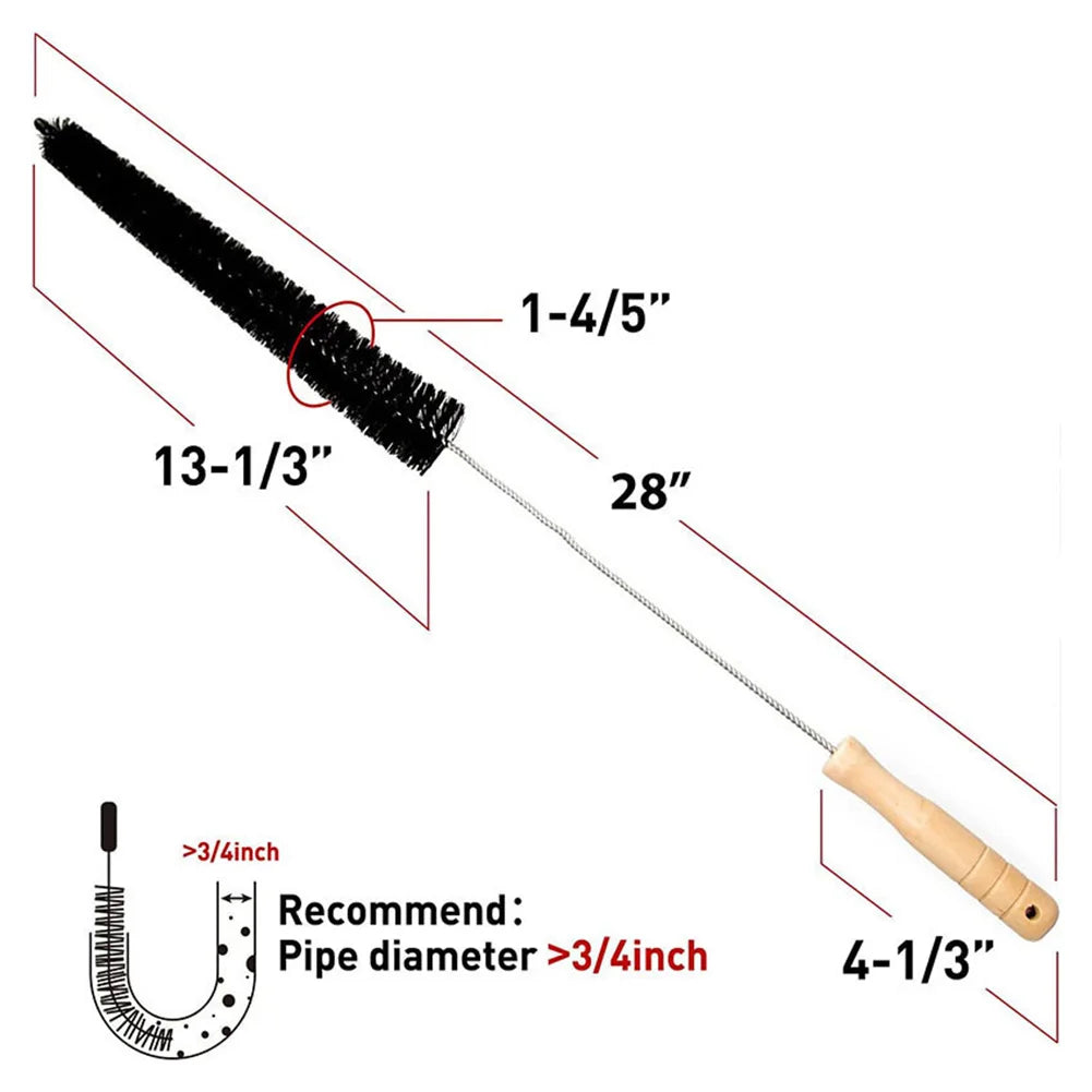 70cm/75cm Radiator Cleaner Brush Multi-Purpose Bendable Long Thin Cleaner Duster Household Cleaning Tool Dryer Duct Brush Black