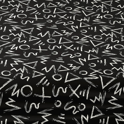 1 black background matte bed sheet with random patterns, bedroom printed bed cover, bedding (excluding pillowcases)