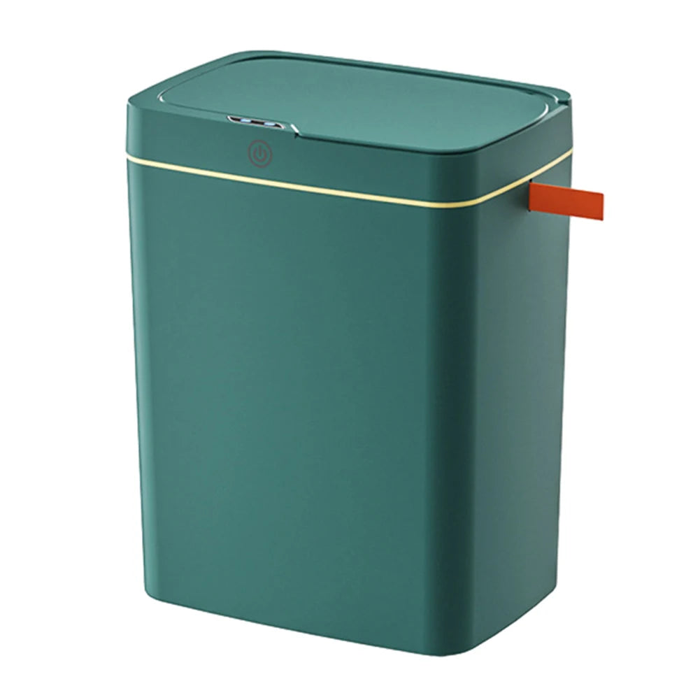 Smart Garbage Bin IPx5 Waterproof Smart Wastebasket Moisture-Resistant Infrared Induction USB Charging with Lid for Home Kitchen