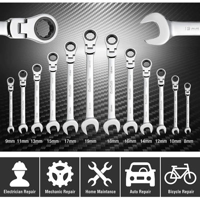 Ratchet Wrench Set Tools for Men Tool Full Professional Novelty Socket Sets Flat Wrenches Automotive Mechanical Hand Torque Car