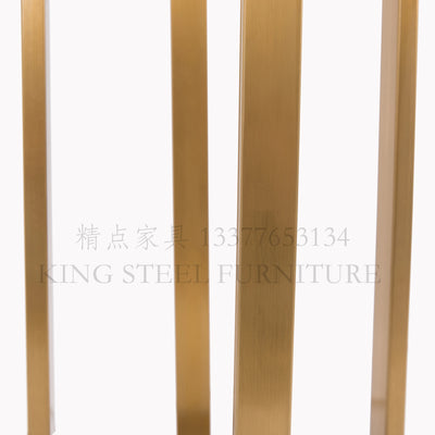 Modern Custom Metal Stainless Steel Table Legs Natural Agate Crystal Side Table Luxury Living Room Small Coffee Table