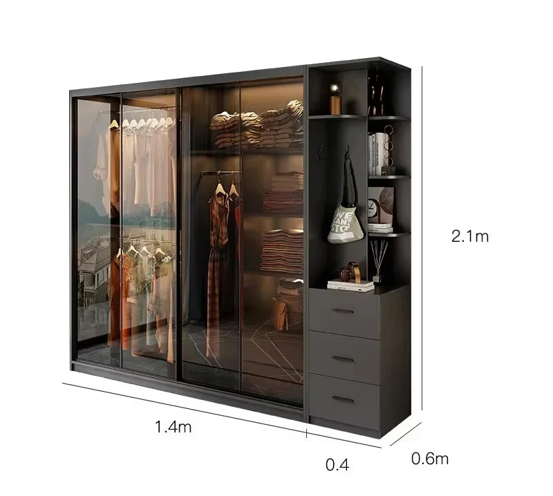 Minimalist Shelve Wardrobes Organizer Underwear Nordic Storage Open Closets Cabinet Modern Pedicure Guarda Roupa Home Furniture