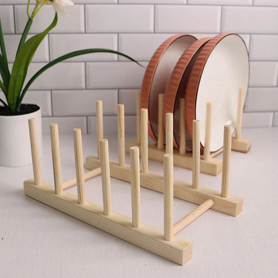 Multifunction Wooden Stand Rack Kitchen Bowl Basin Drain Holder Organizer  Kitchen Sundries Rack Cups Shelf Table Book Display