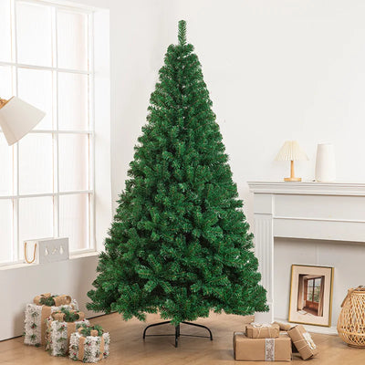 Encrypted Artificial Christmas Tree 120-210cm PVC Christmas Tree Sturdy Metal Stand Decoration Mall Hotel Family Atmosphere 2025