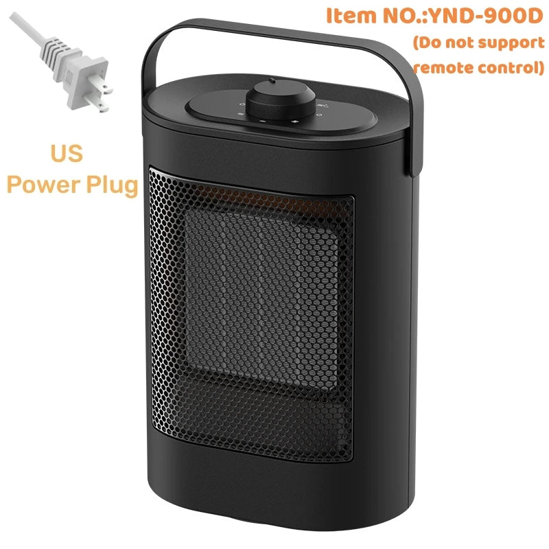 Portable Electric PTC Fan Heater Bathroom Living Room Fixed Constant Temperature Shake Head Remote Control House Warmer Machine