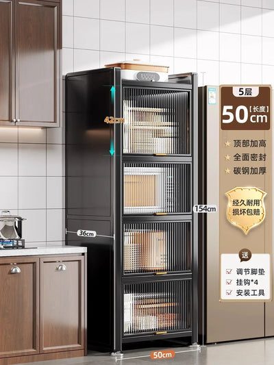 Modern Metal Kitchen Cabinets Multi-layer Storage Cabinet Floor Racks Multifunctional Furniture for ZT50KC