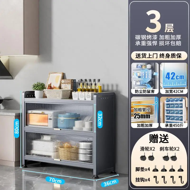 Kitchen Storage Rack Multi-functional Gap Storage Cabinet Multi-layer Storage Cabinet Gap Side Storage Cabinet Cupboard