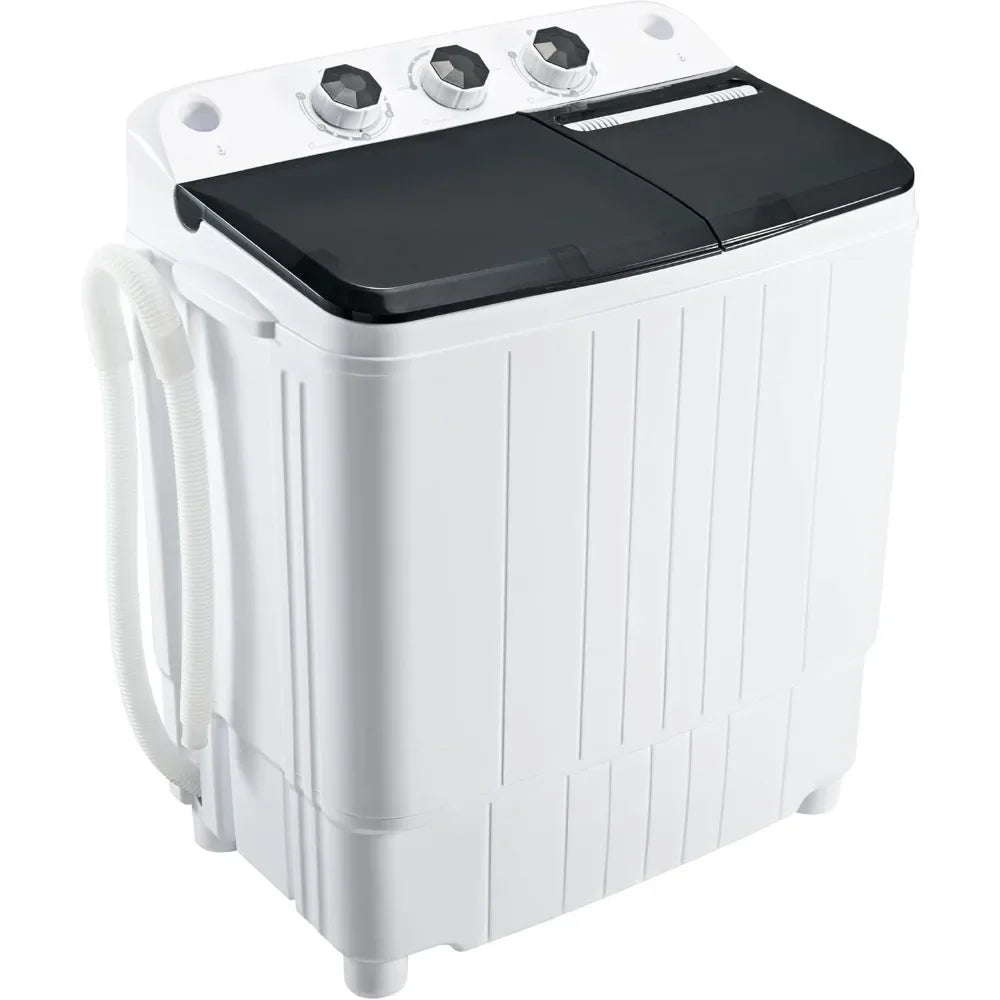 Washer Machine 17.6LBS Capacity Mini Washing Machine 2 in 1 Compact Washer and Dryer Combo Twin Tub Laundry Washer