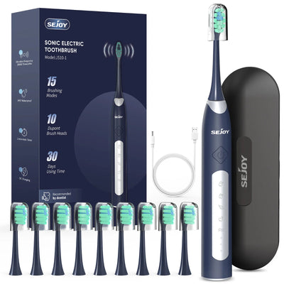 Sejoy Electric Toothbrush Whitening Tooth 7 Cleaning Modes for Dental Care Sonic Toothbrush 2 minutes Smart Timer IPX7