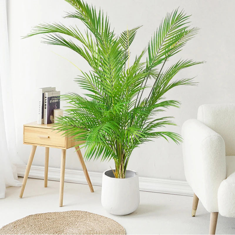 80-125cm Large Artificial Palm Tree Fake Monstera Plant Plastic Fern Plant Leaves Tropical Outdoor Plants For Home Garden Decor