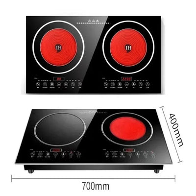 110V/220V New Design Hot Sale High Power Multi-function Double Burner Induction Stove 2 Hob Electric Cooking Stove