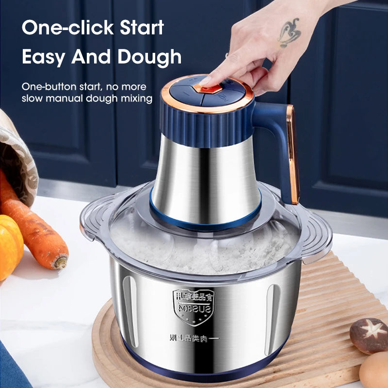 5L Electric Meat Grinders 304 Stainless Steel Food Crusher Multifunctional Vegetable Slicer Chopper Mincer Baby Food Processor