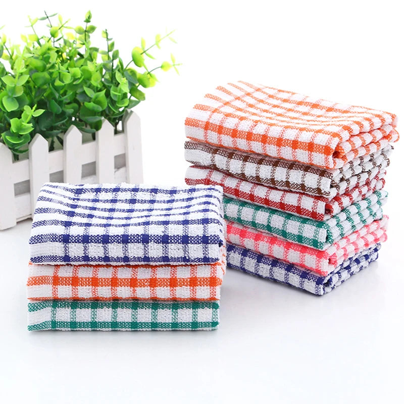 1PC Double-sided Fleece Dishcloths Super Absorbent Cleaning Cloths Scouring Pads Kitchen Washing Dish Rags Windows Wipe Towel