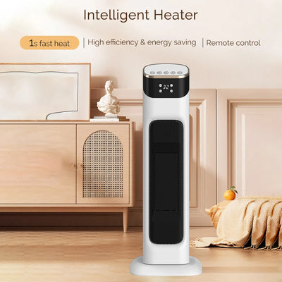 Electric PTC Fan Heater Adjustable Temperature Remote Control Timing Energy Saving Power Saving Bathroom Living Room Warmer