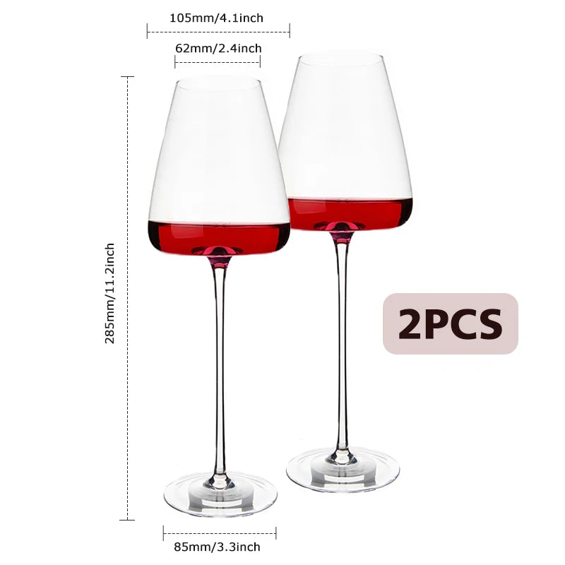 260-650Ml Collection Level Handmade Red Wine Glass Ultra-Thin Crystal Burgundy Bordeaux Goblet Art Big Belly Tasting Cup