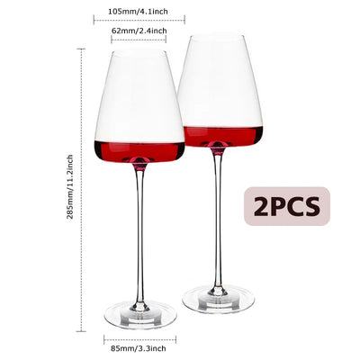 260-650Ml Collection Level Handmade Red Wine Glass Ultra-Thin Crystal Burgundy Bordeaux Goblet Art Big Belly Tasting Cup