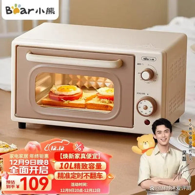 Bear F10R6 Home multifunctional electric oven 2024 small mini electric oven 10L large capacity baking bread cake oven