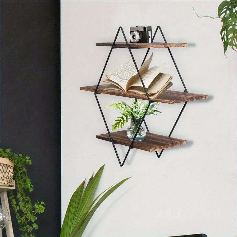 3-story wall floating shelf wall decoration storage shelf book display shelf