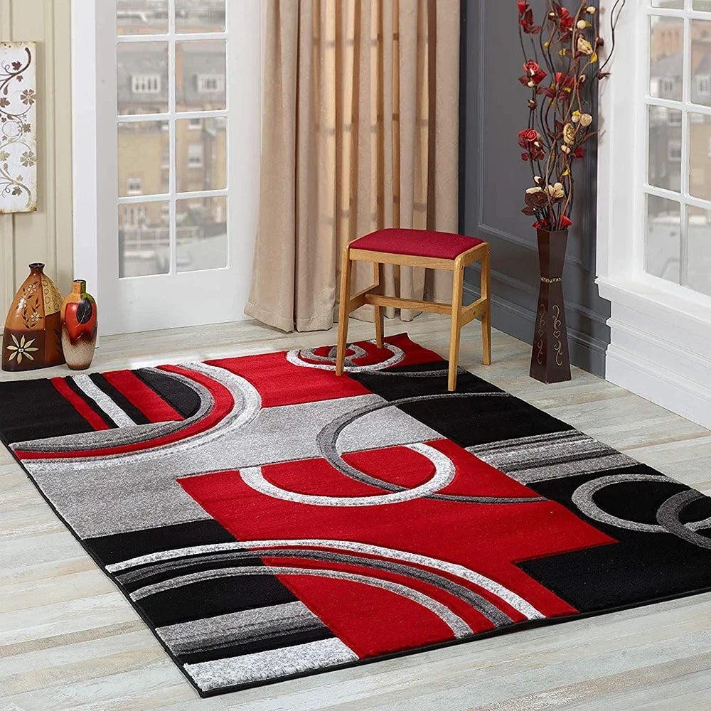 European geometric lines printed decorative carpet bedroom bathroom living room restaurant kitchen balcony elegant ground mat