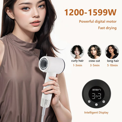 High Speed Hair Dryer 10000 RPM Brushless Motor Negative Ionic Hair Dryer Low Noise Constant Temperature Quick Drying Hair Care