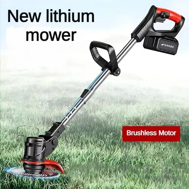 2800W Lawn Mower Tools High-power Charging Lawn Mower Electric Carbon Steel Blade Hoe Machine Garden Tool Multi Functional