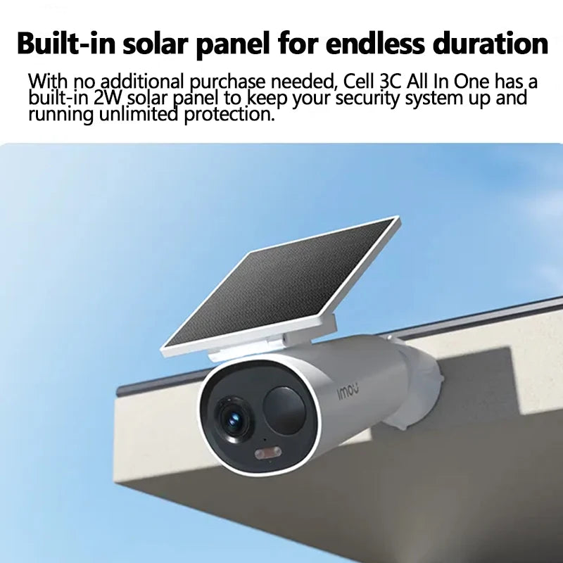 IMOU Cell 3C All In One New WiFi Camera Built-in Solar Panel 5000mAh Large Battery Full-color Wireless IP66 Home Security Camera