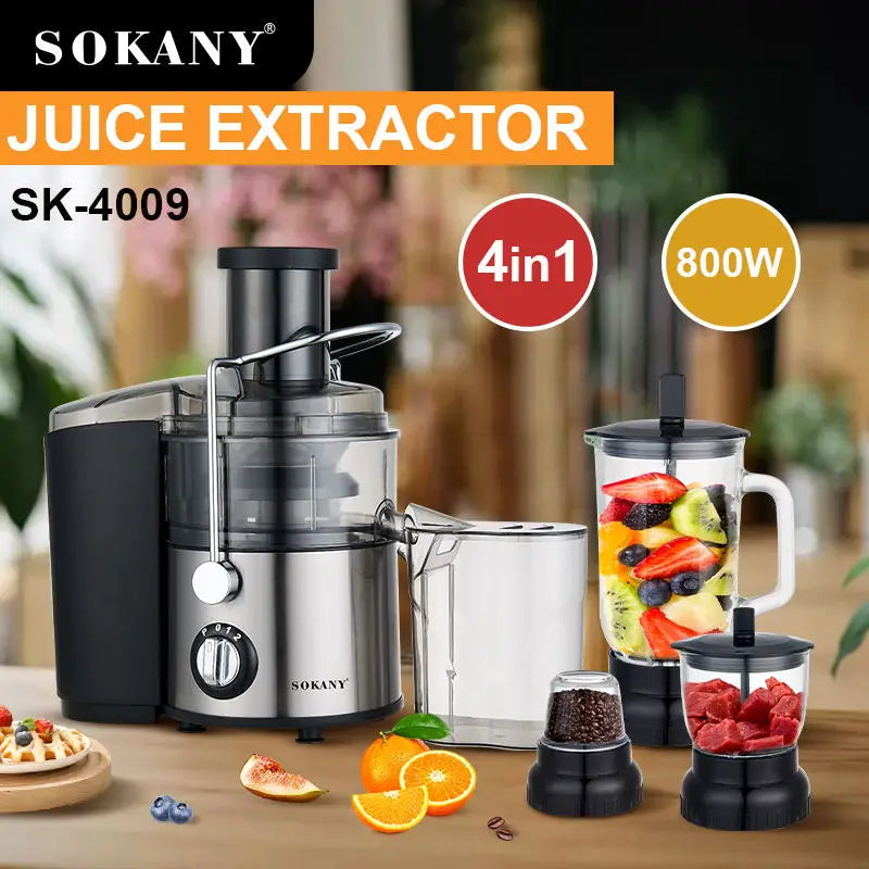 High Quality  4 In 1 Slow Juicers Extractor Machine 800w Strong Motor Blenders And Juicers Machine Orange Juicers