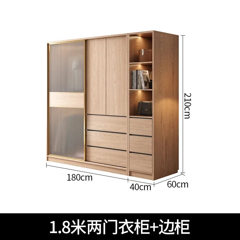 Wooden Luxury Wardrobes Modern Clothes Storage Organizer Wardrobes Apartment Display Mueble Para Colgar Ropa Furniture Bedroom