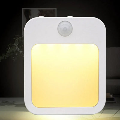 Night Light Motion Sensor With LED Light EU Plug Lamps Children'S Night Light Wireless Night Lamp For Bedside Table Bedroom Nigh